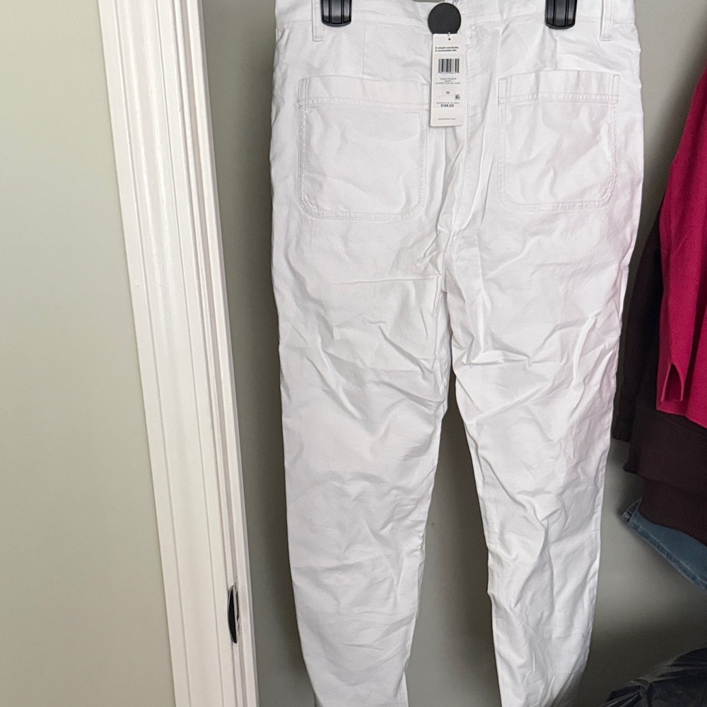 Eileen Fisher White Ankle Pants